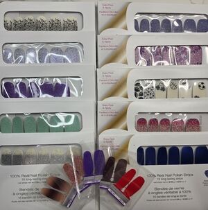 Grab Bag # 31: Color Street Press-On Nails - Purple, Red, Green, Silver